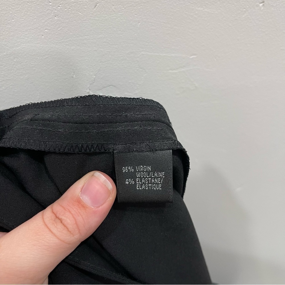 Lafayette 148 Menswear Trouser Pants Black Virgin Wool Size 10 - Picture 7 of 8